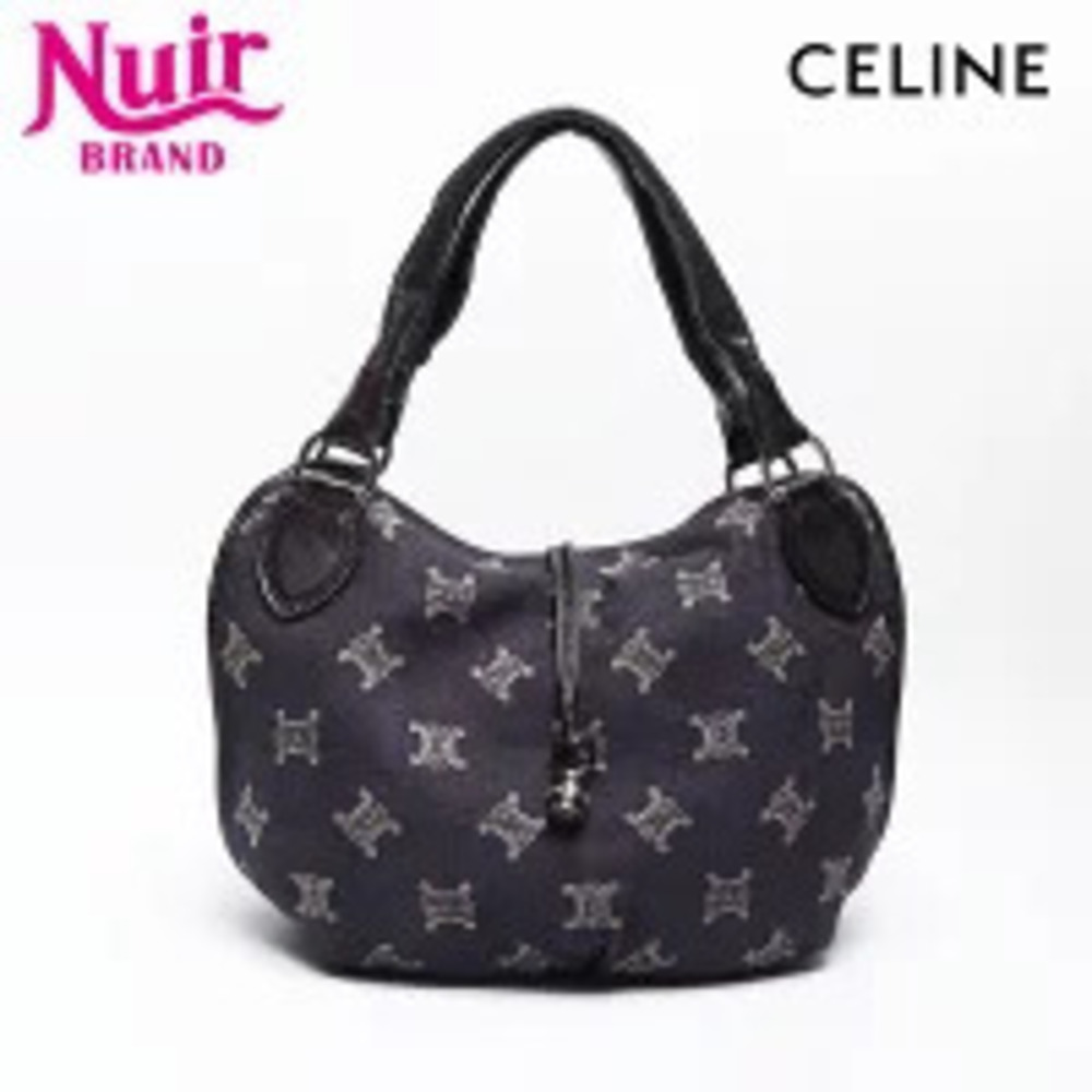 Celine Macadam Handbag Navy Blue
